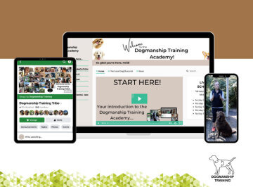 Screens showing Dogmanship Training program