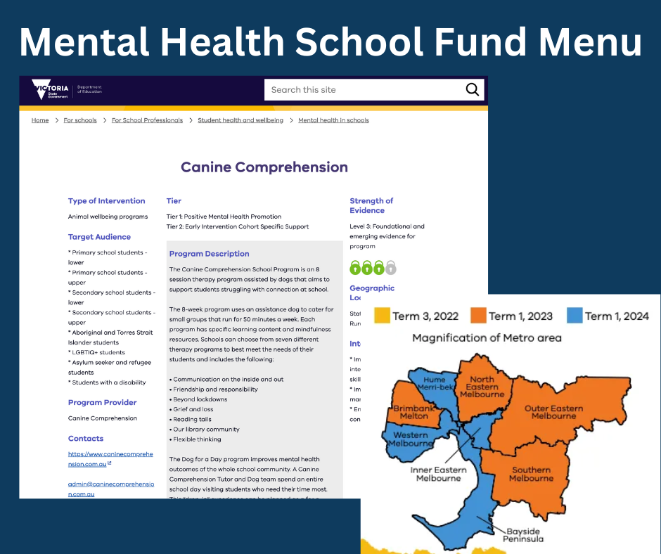 Mental Health School Fund Menu